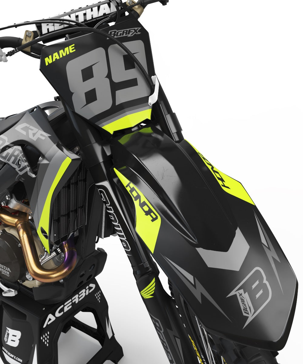 HONDA MATT GRAPHICS KIT FLUO ''WAVED Fluo'' DESIGN