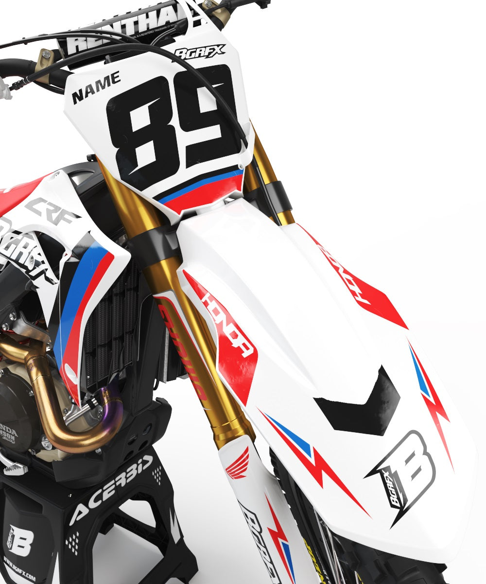 White Graphics Kit HONDA GRAPHICS KIT ''WAVED White'' DESIGN – bling graphix