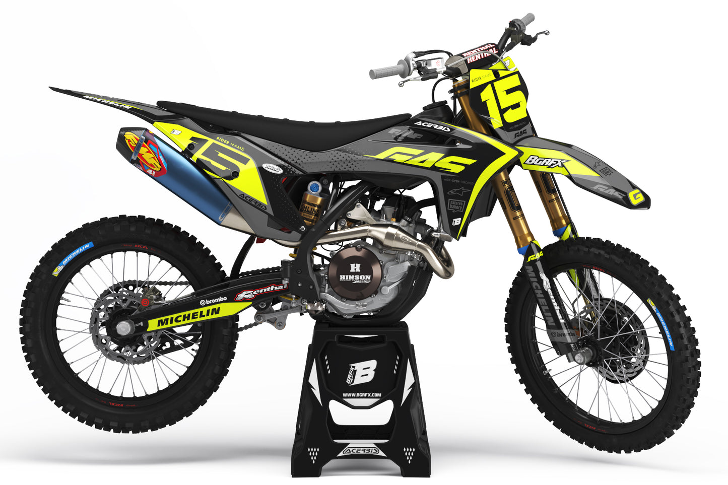 FULL GRAPHICS KIT FOR GASGAS ''FALCON FLUO'' DESIGN