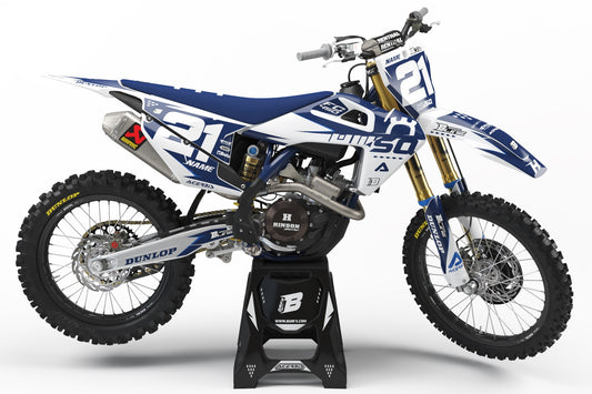 FULL GRAPHICS KIT FOR HUSQVARNA ''ARROW BLUE'' DESIGN