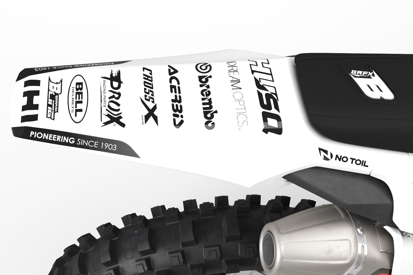 FULL GRAPHICS KIT FOR HUSQVARNA ''BASED White'' DESIGN