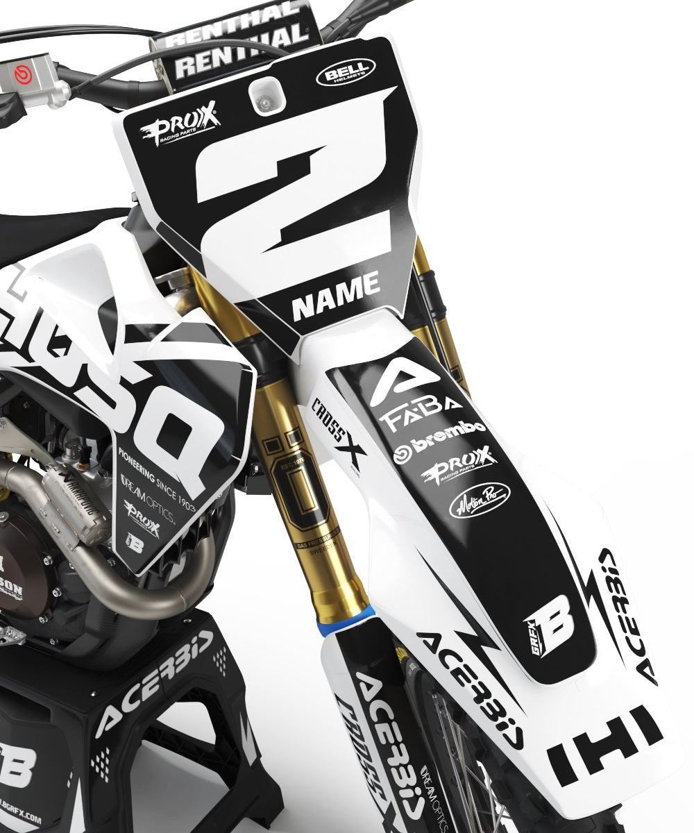 FULL GRAPHICS KIT FOR HUSQVARNA ''BASED White'' DESIGN