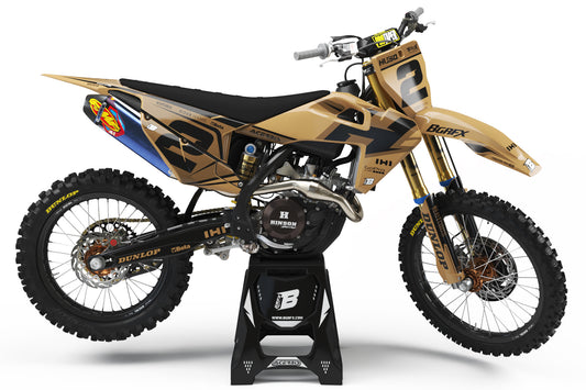 FULL GRAPHICS KIT FOR HUSQVARNA ''DEFENDER SAND'' DESIGN