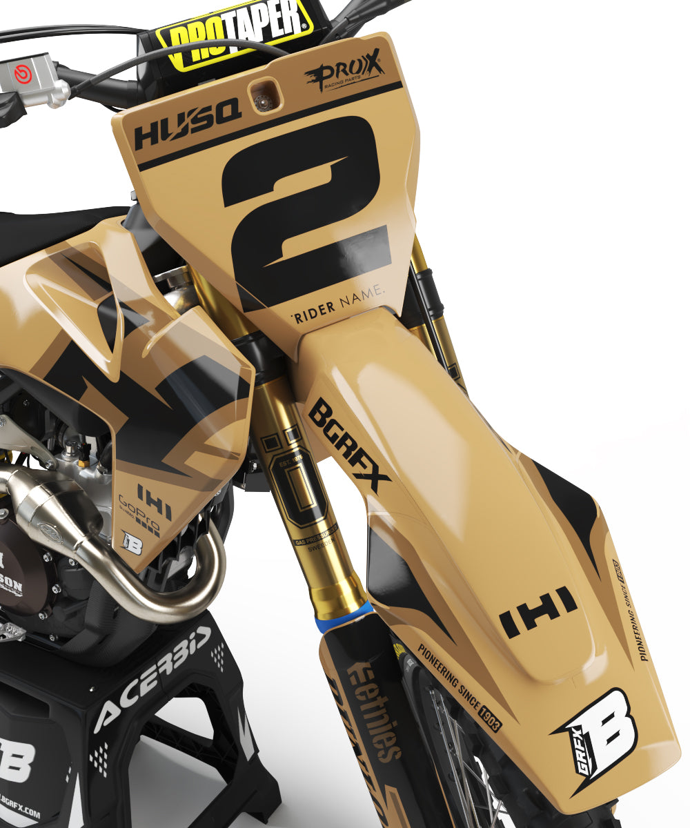 FULL GRAPHICS KIT FOR HUSQVARNA ''DEFENDER SAND'' DESIGN