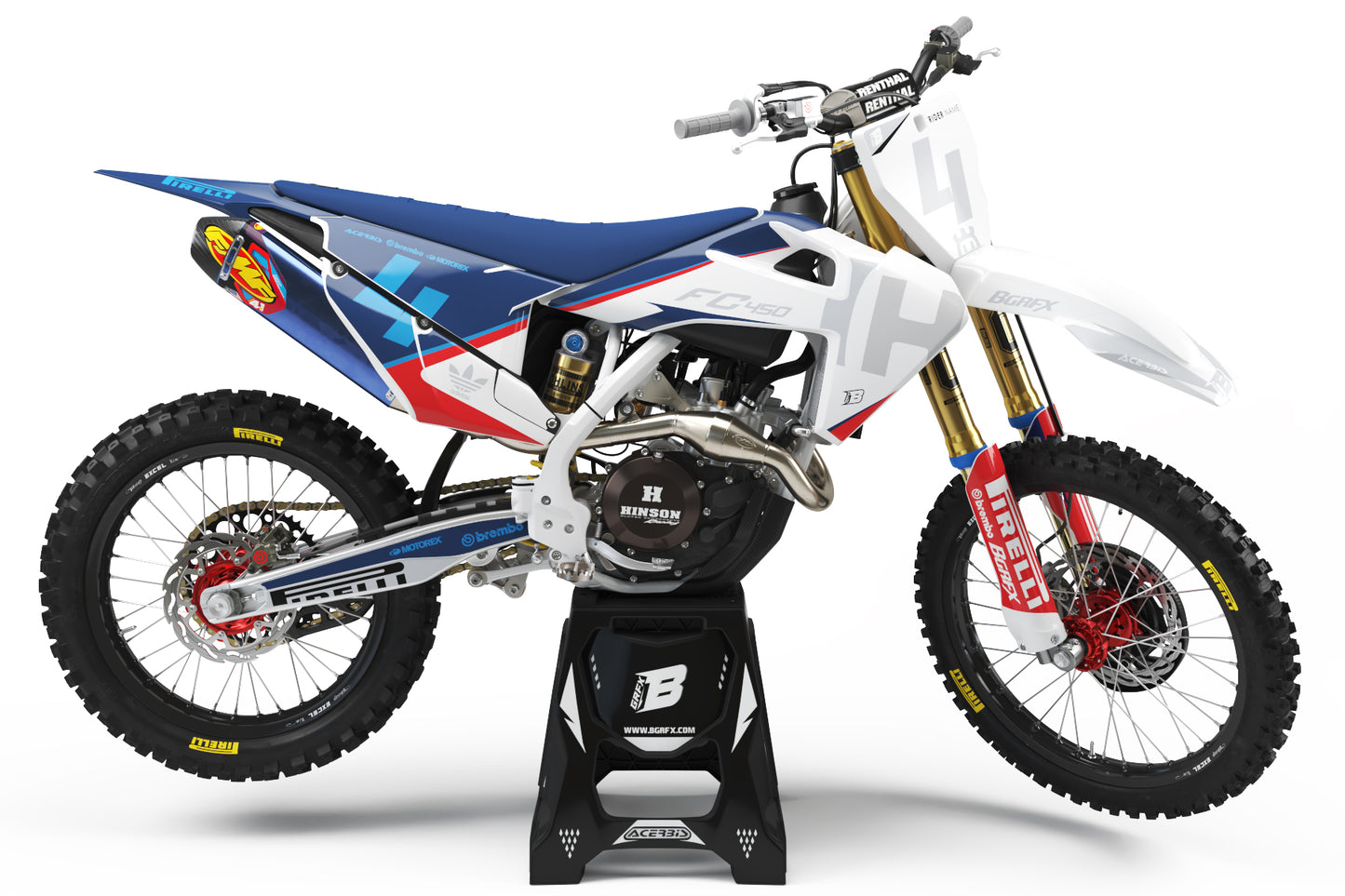 FULL GRAPHICS KIT FOR HUSQVARNA ''FAVORITE BLUE'' DESIGN