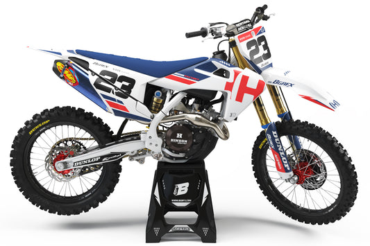 FULL GRAPHICS KIT FOR HUSQVARNA ''GENERAL RED'' DESIGN