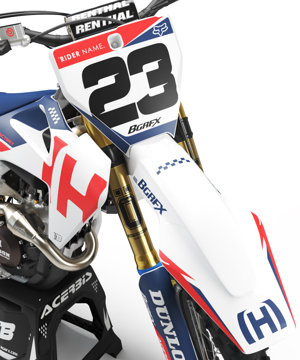 FULL GRAPHICS KIT FOR HUSQVARNA ''GENERAL RED'' DESIGN