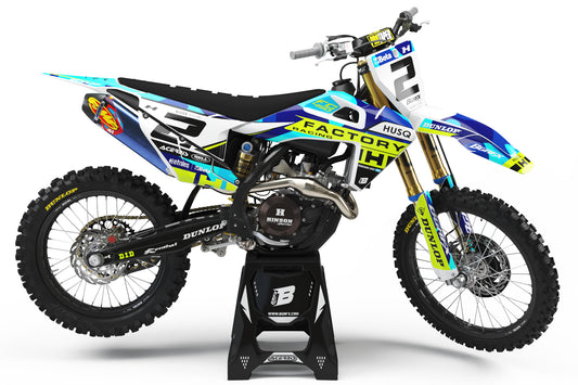 FULL GRAPHICS KIT FOR HUSQVARNA ''SHADES FLUO'' DESIGN