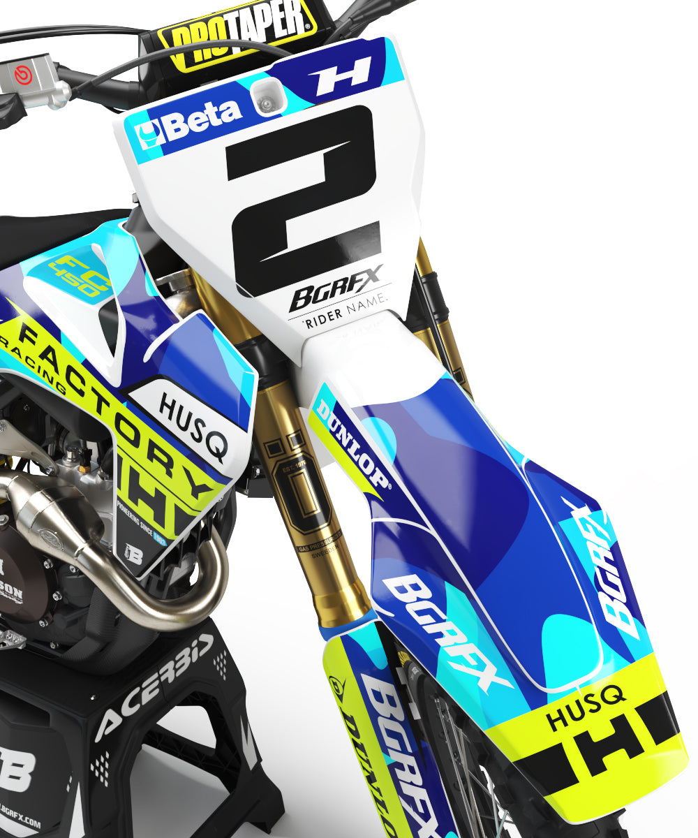 FULL GRAPHICS KIT FOR HUSQVARNA ''SHADES FLUO'' DESIGN