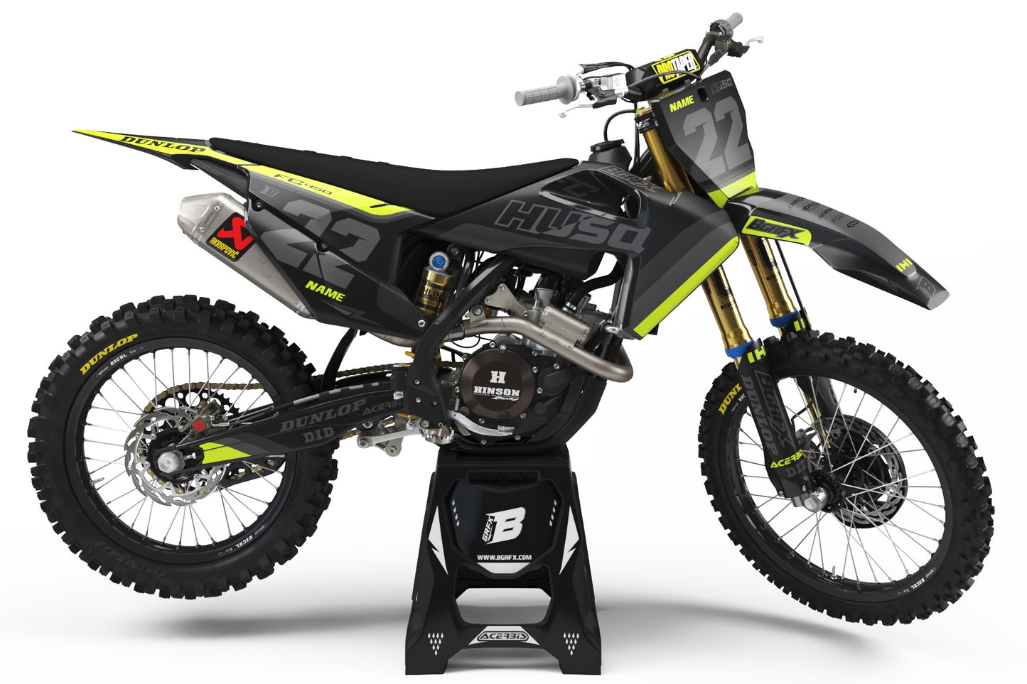 FULL GRAPHICS KIT FOR HUSQVARNA ''WAVED FLUO'' DESIGN