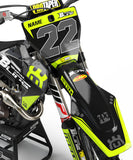 FULL GRAPHICS KIT FOR HUSQVARNA ''BLACK DOTED FLUO'' DESIGN