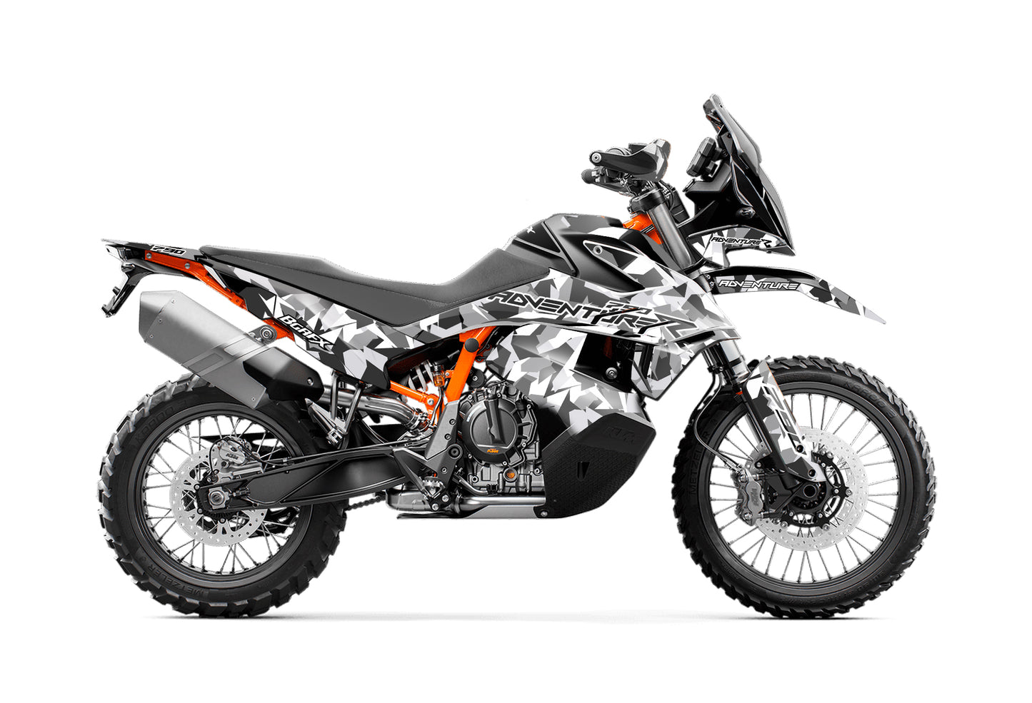 FULL GRAPHICS KIT FOR KTM ADVENTURE 790-890 2018-2022 ''CAMO GREY'' DESIGN