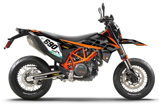 FULL GRAPHICS KIT FOR KTM SMC-R 690 2019-2021 SUPERMOTO ''STARTER'' DESIGN