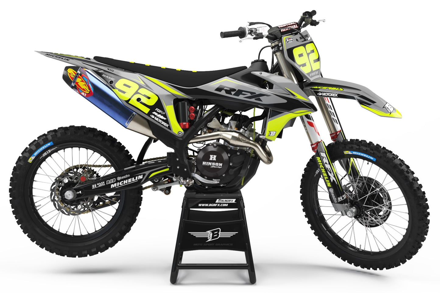 FULL GRAPHICS KIT FOR KTM FLUO ''AERO GREY" DESIGN