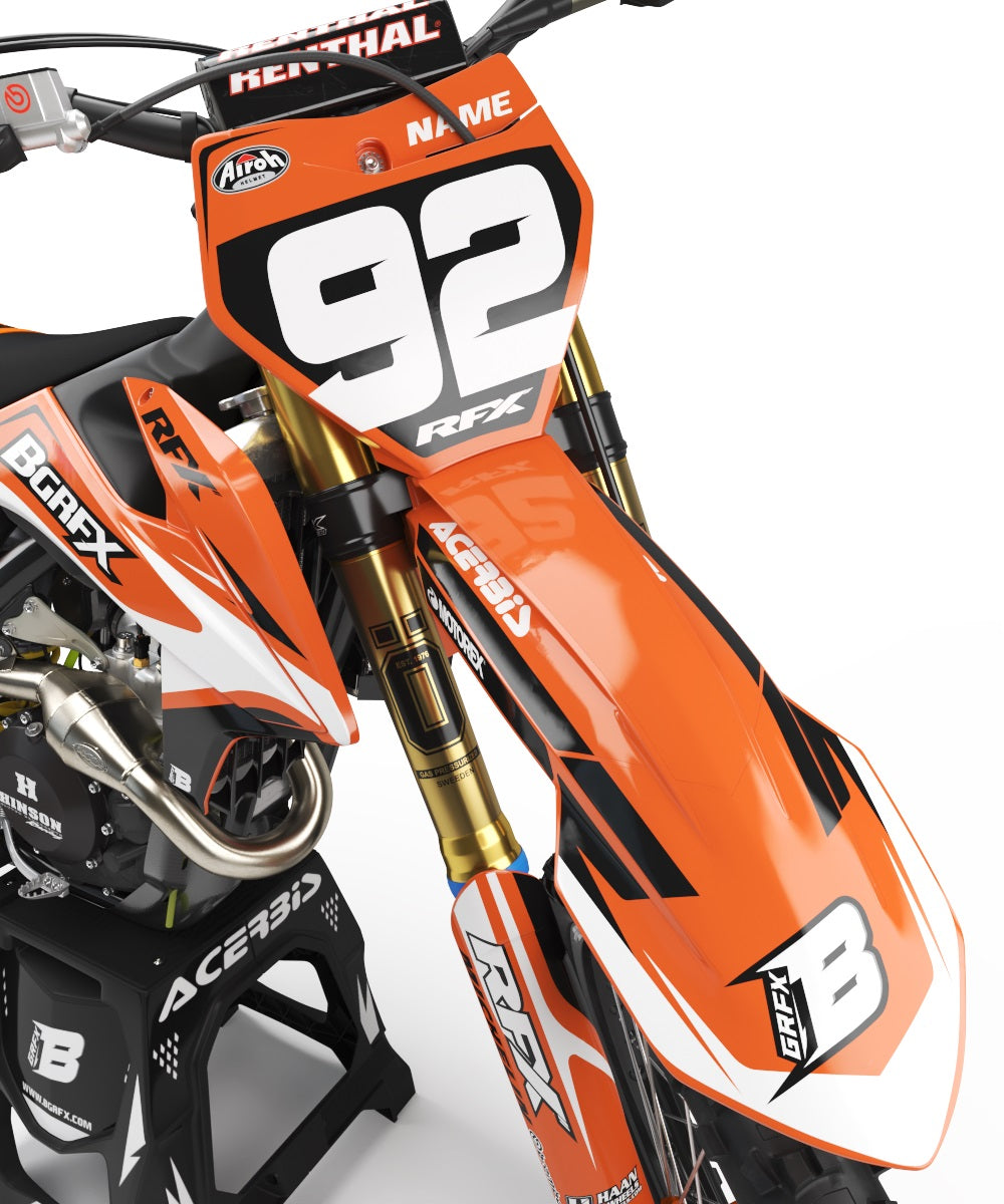 FULL GRAPHICS KIT FOR KTM ''AERO ORANGE'' DESIGN