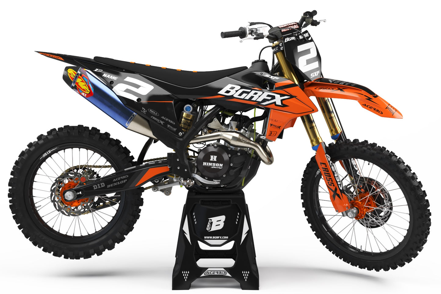 FULL GRAPHICS KIT FOR KTM ''BASED Orange'' DESIGN