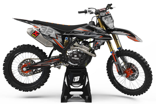 FULL GRAPHICS KIT FOR KTM ''BLACKED BLADE'' DESIGN