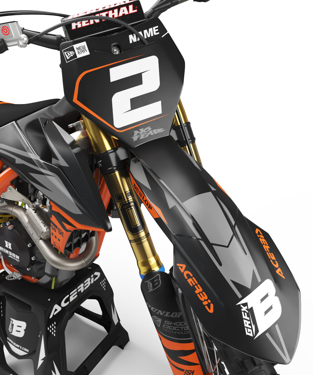 FULL GRAPHICS KIT FOR KTM ''BOLT GREY'' DESIGN