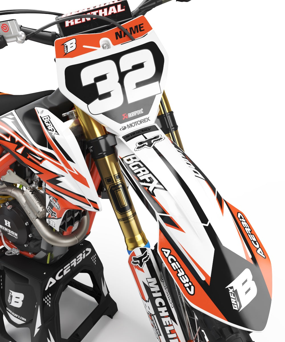 FULL GRAPHICS KIT FOR KTM ''BRIGHT BLADE'' DESIGN