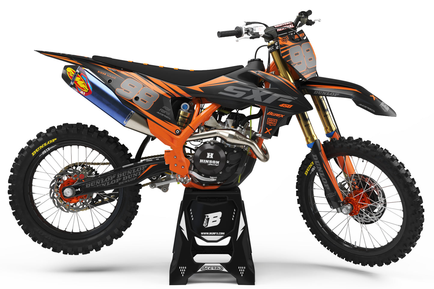 FULL GRAPHICS KIT FOR KTM ''CROSS'' DESIGN