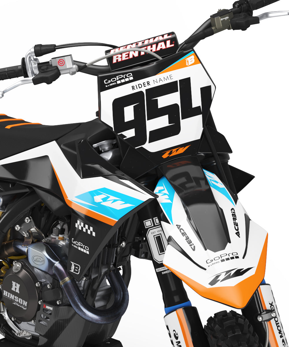 FULL GRAPHICS KIT FOR KTM ''HAZARD'' DESIGN