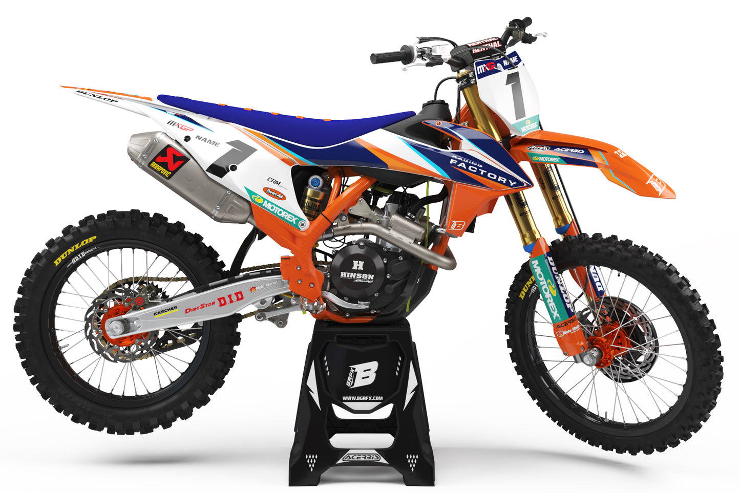 FULL GRAPHICS KIT FOR KTM ''IMPACT EVO'' DESIGN