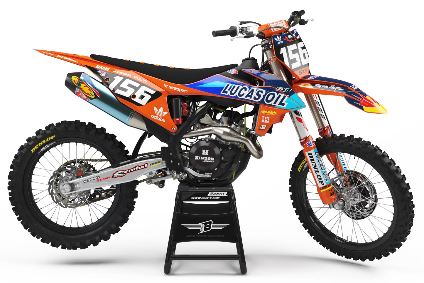 FULL GRAPHICS KIT FOR KTM ''Lucas oil edition'' DESIGN