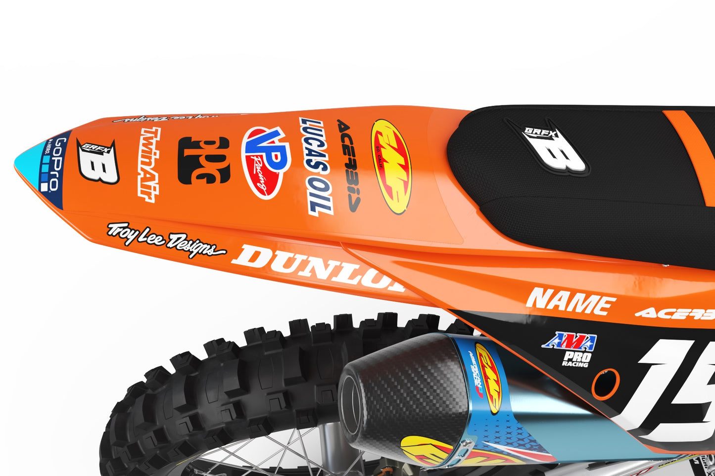 FULL GRAPHICS KIT FOR KTM ''Lucas oil edition'' DESIGN