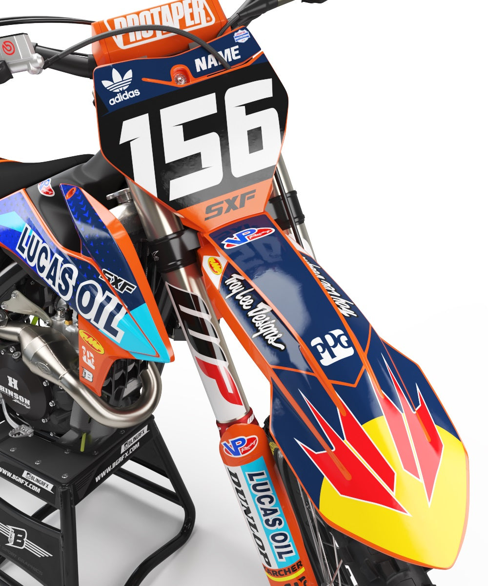 FULL GRAPHICS KIT FOR KTM ''Lucas oil edition'' DESIGN