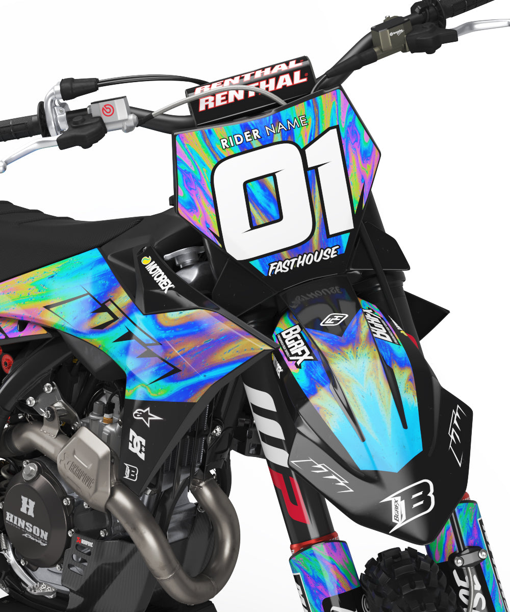 FULL GRAPHICS KIT FOR KTM ''OSPLIT'' DESIGN