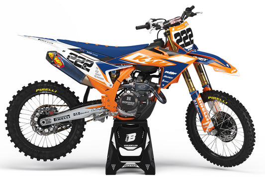 FULL GRAPHICS KIT FOR KTM ''OPTIMUS BLUE'' DESIGN