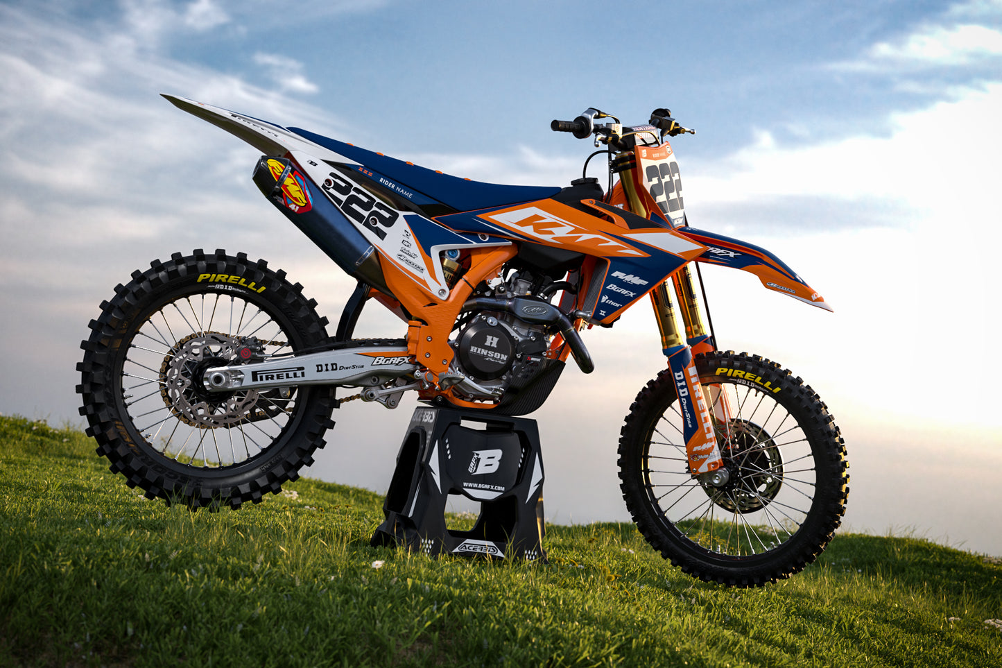 FULL GRAPHICS KIT FOR KTM ''OPTIMUS BLUE'' DESIGN