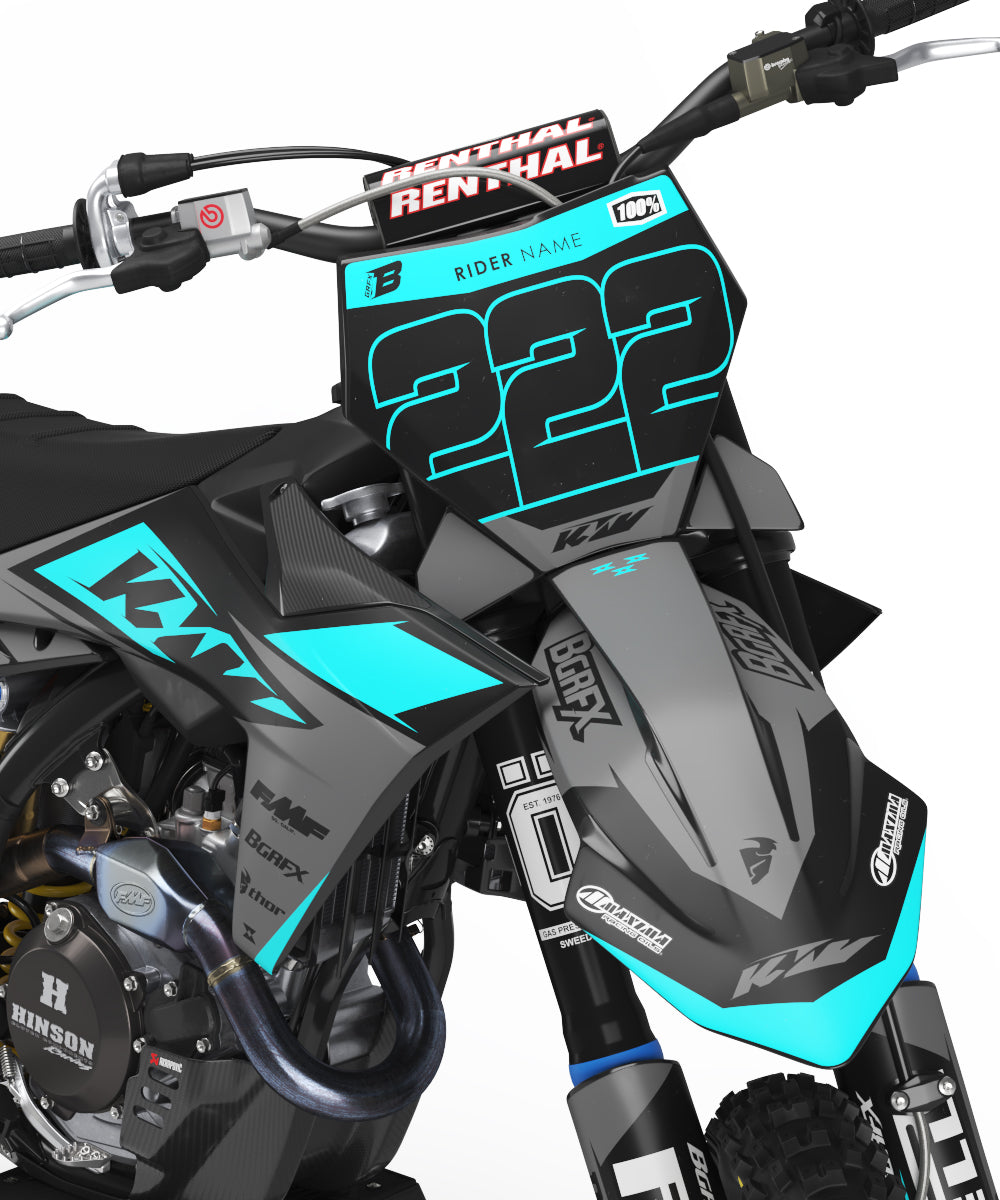 FULL GRAPHICS KIT FOR KTM ''OPTIMUS GREY'' DESIGN