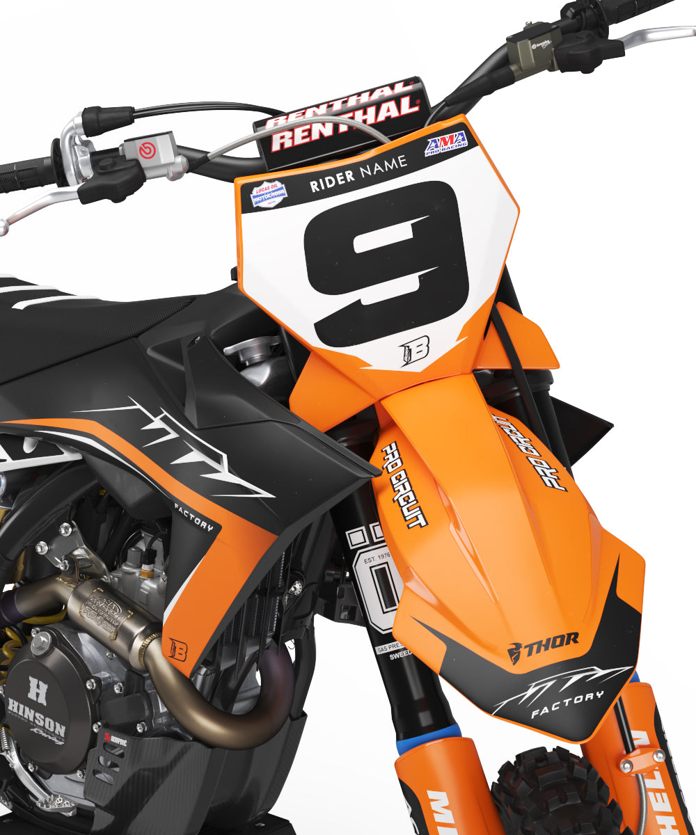 FULL GRAPHICS KIT FOR KTM ''PULSE BLACK'' DESIGN