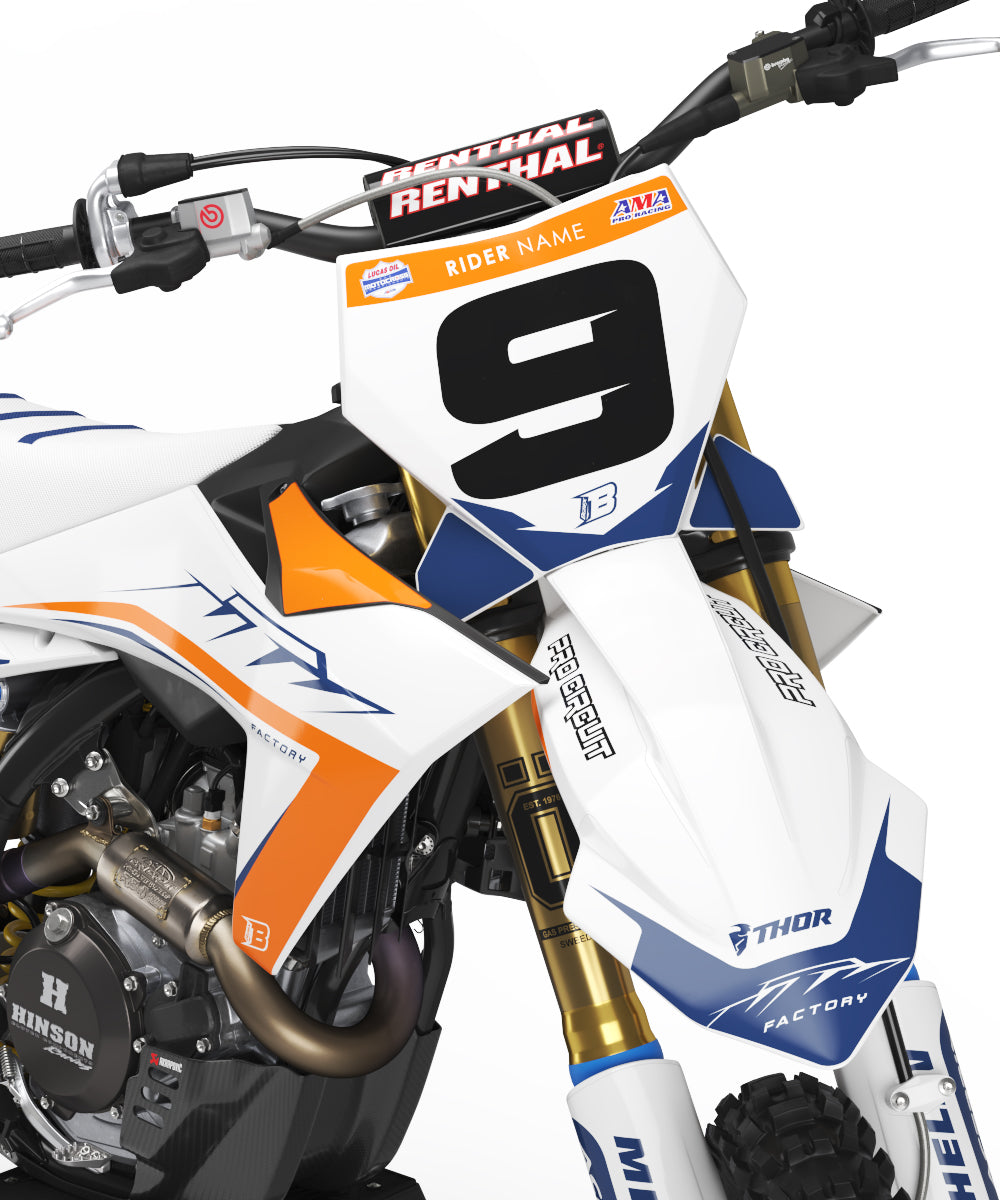 FULL GRAPHICS KIT FOR KTM ''PULSE WHITE'' DESIGN