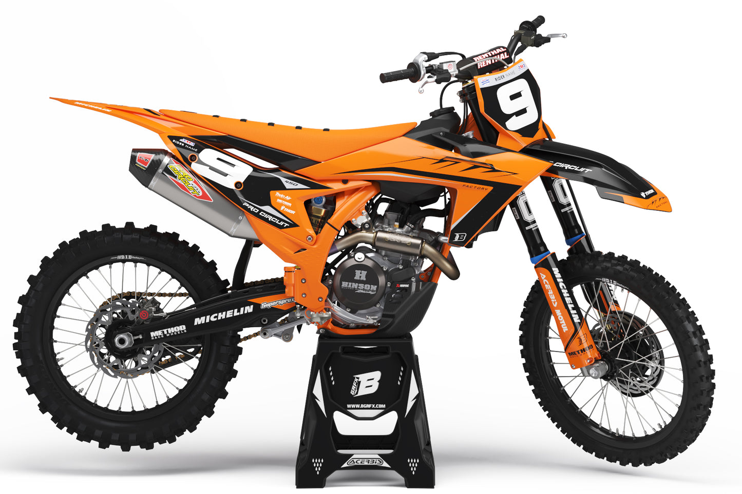 FULL GRAPHICS KIT FOR KTM ''PULSE'' DESIGN