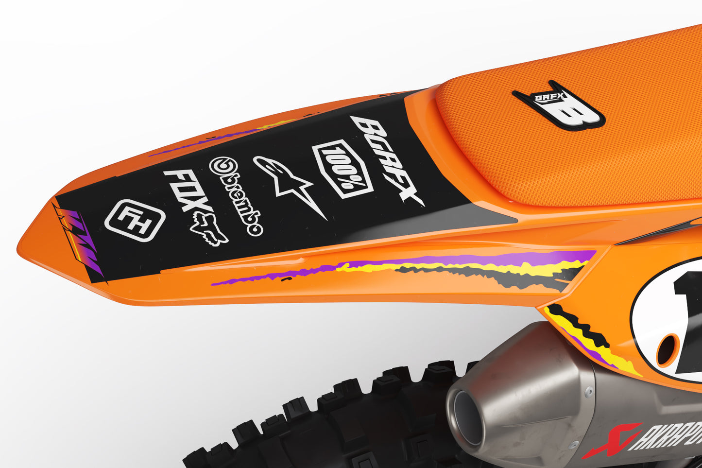 FULL GRAPHICS KIT FOR KTM ''RETRO'' DESIGN