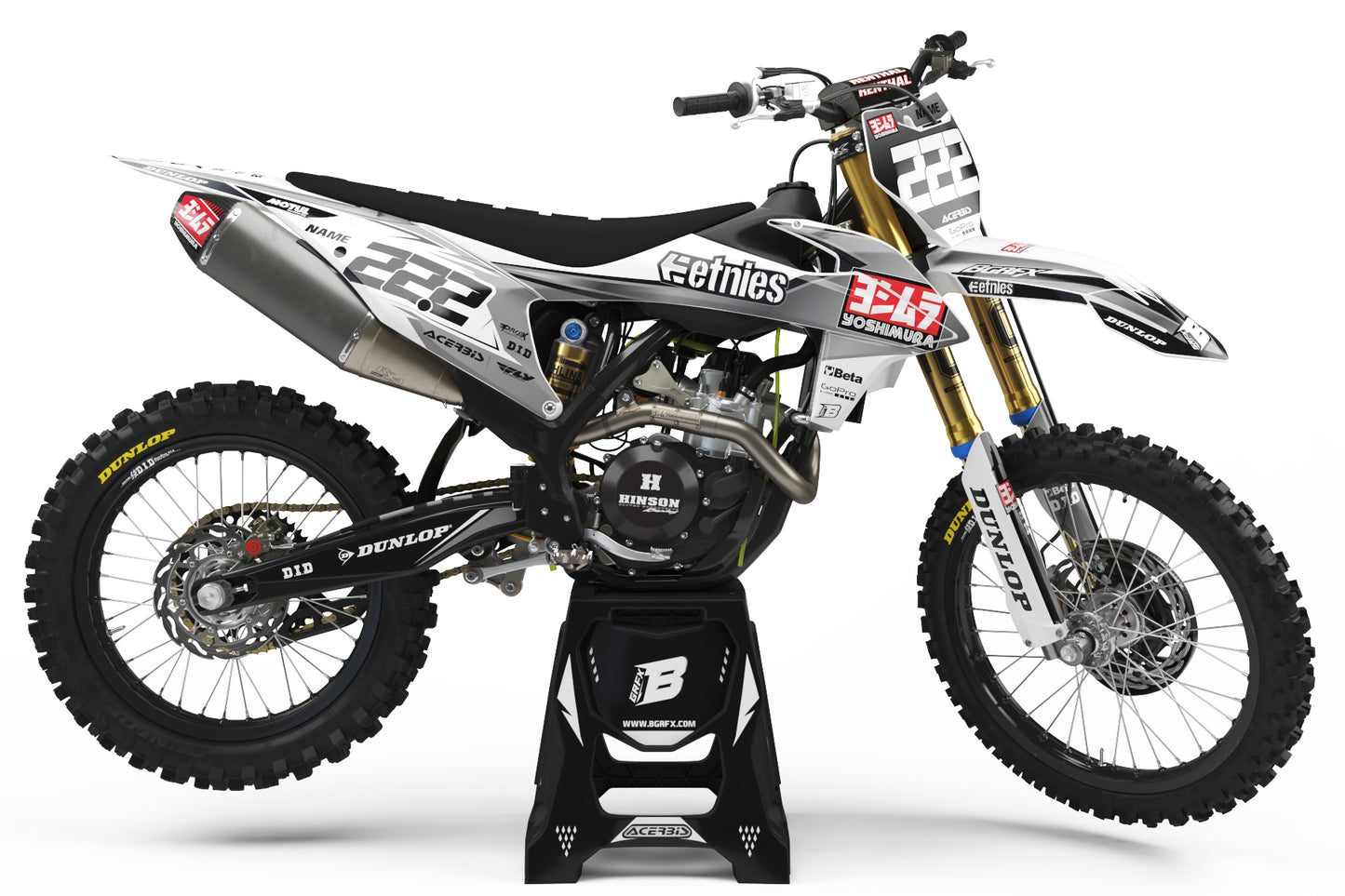 FULL GRAPHICS KIT FOR KTM ''SCREECH WHITE'' DESIGN