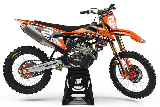 FULL GRAPHICS KIT FOR KTM ''SHADES ORANGE'' DESIGN