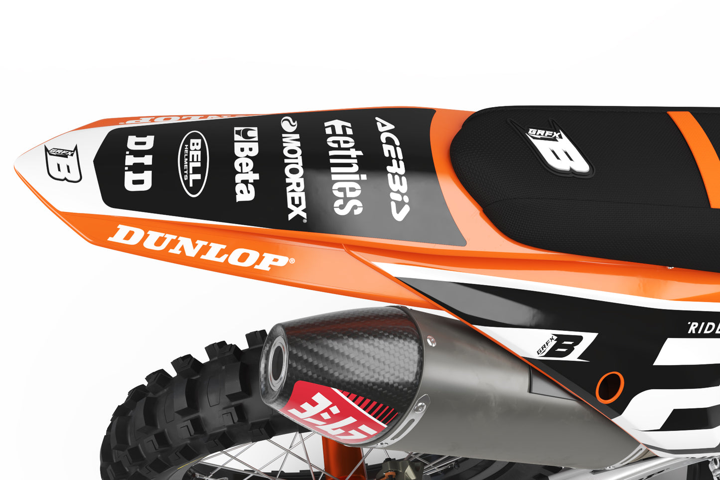 FULL GRAPHICS KIT FOR KTM ''SHADES ORANGE'' DESIGN