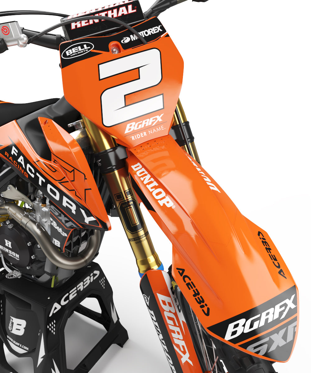 FULL GRAPHICS KIT FOR KTM ''SHADES ORANGE'' DESIGN