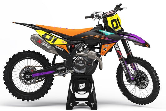 FULL GRAPHICS KIT FOR KTM ''SPLIT BLACK'' DESIGN