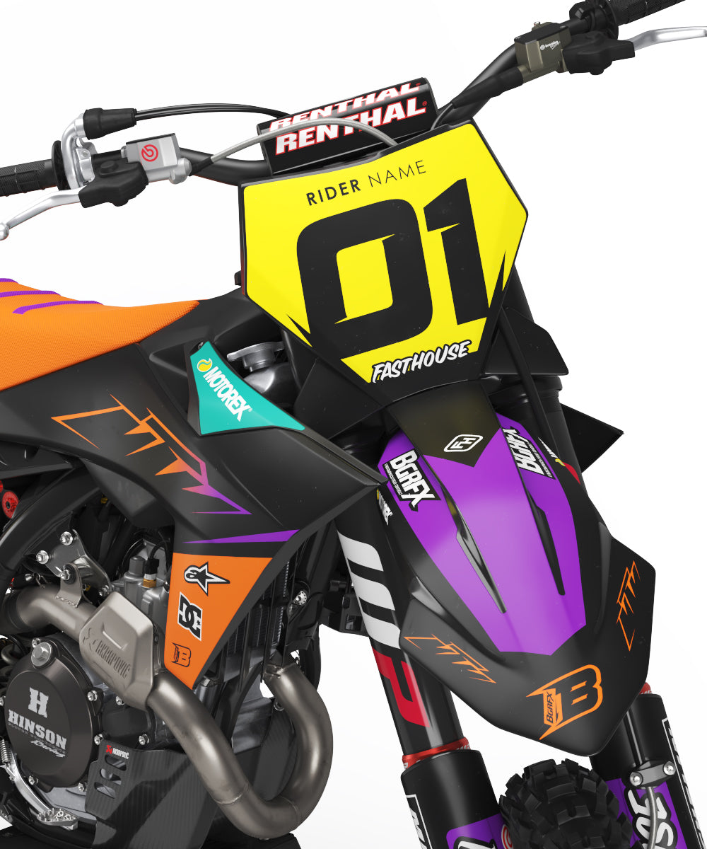 FULL GRAPHICS KIT FOR KTM ''SPLIT BLACK'' DESIGN