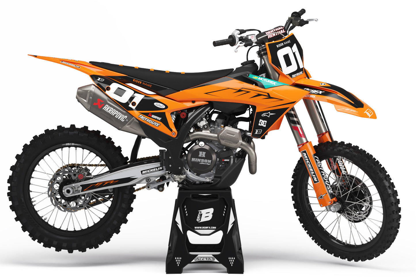 FULL GRAPHICS KIT FOR KTM ''SPLIT'' DESIGN