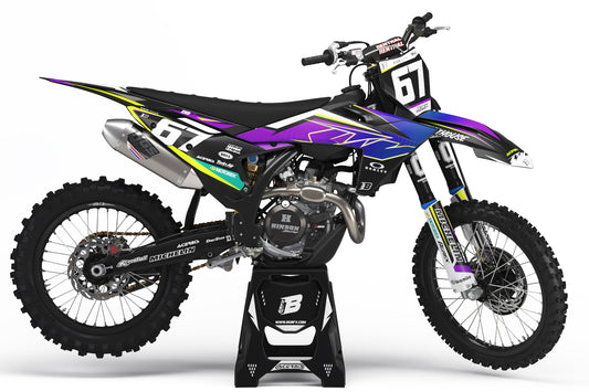 FULL GRAPHICS KIT FOR KTM FLUO ''STEALAR FLUO" DESIGN