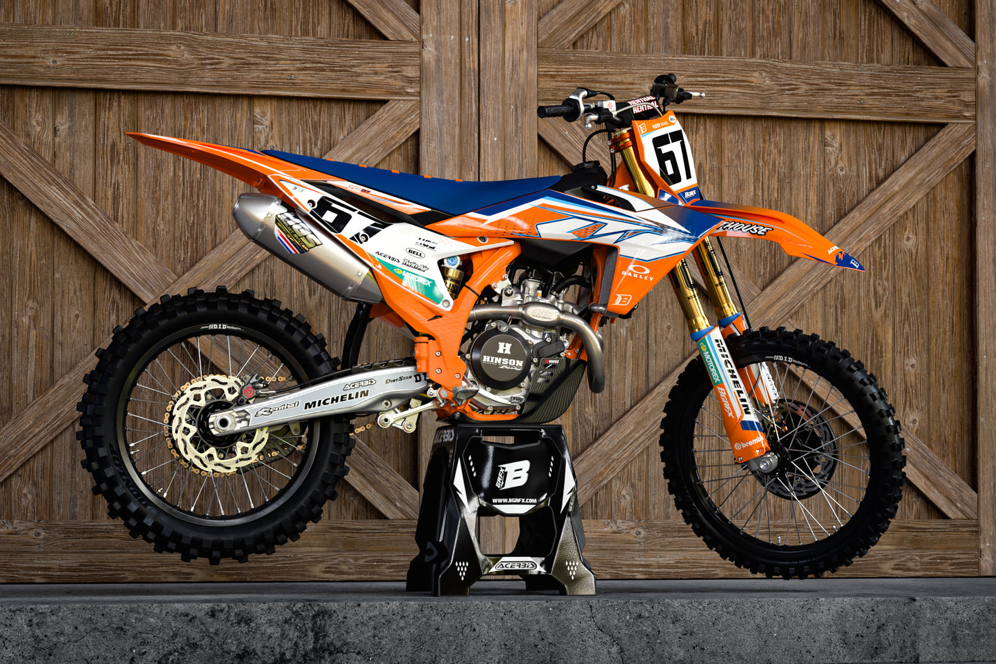 FULL GRAPHICS KIT FOR KTM ''STEALAR'' DESIGN