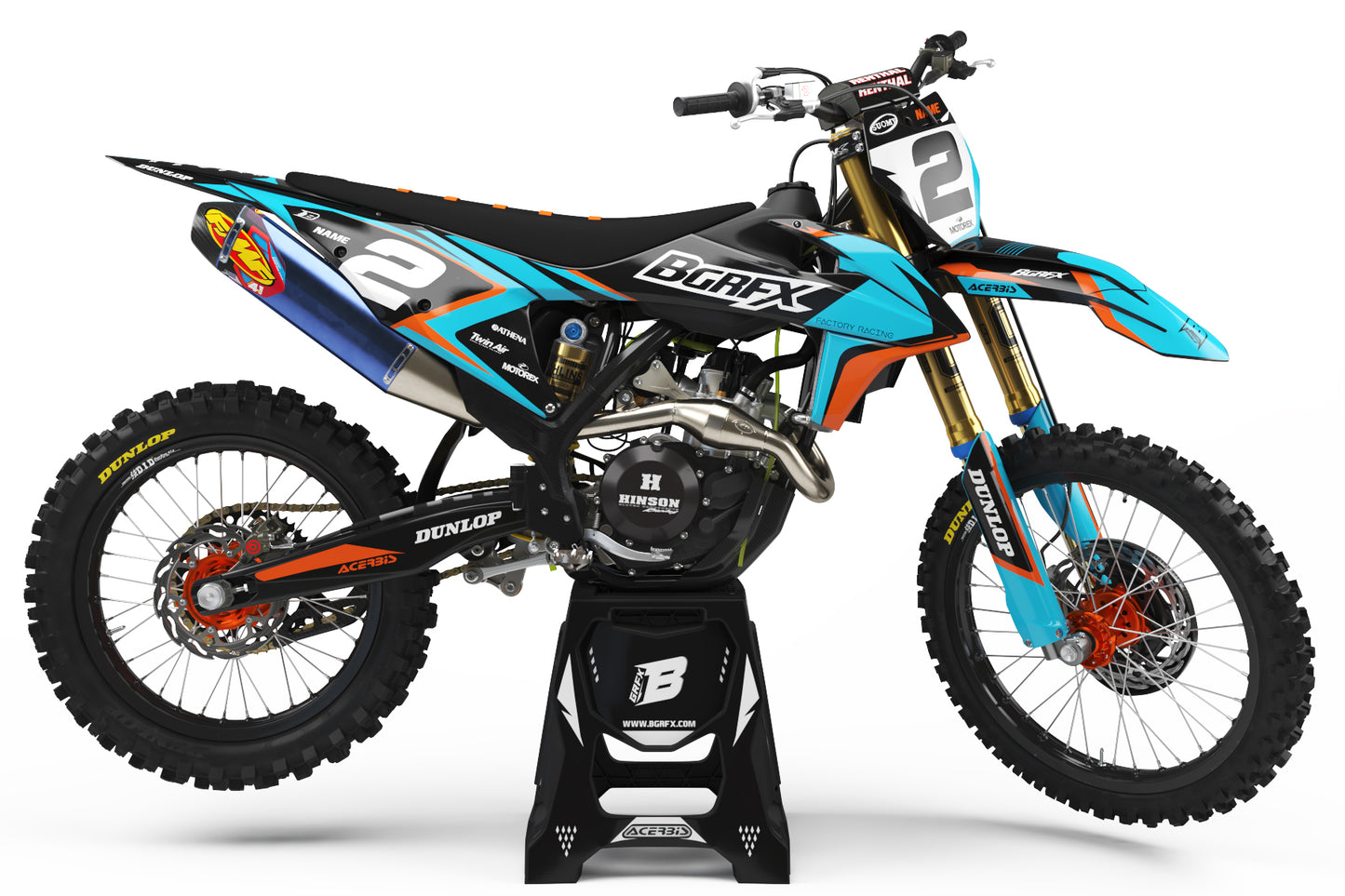 FULL GRAPHICS KIT FOR KTM ''THUNDER'' DESIGN