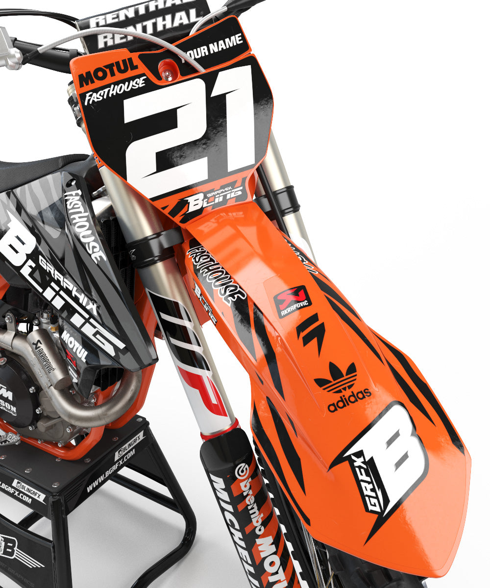 FULL GRAPHICS KIT FOR KTM ''ZEBRA'' DESIGN