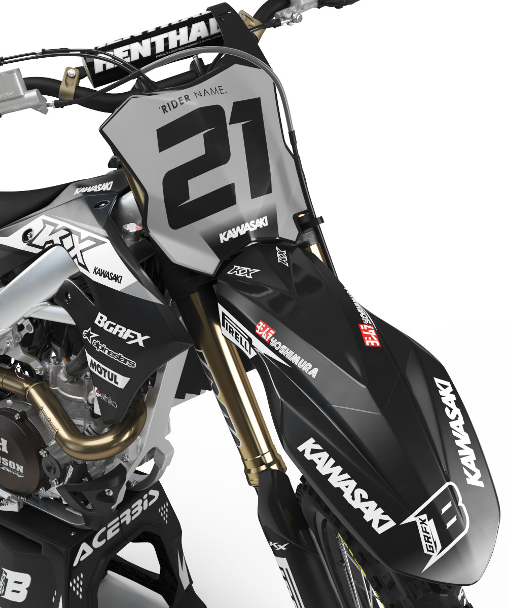 GRAPHICS KIT FOR KAWASAKI ''CRAFTED GREY'' DESIGN