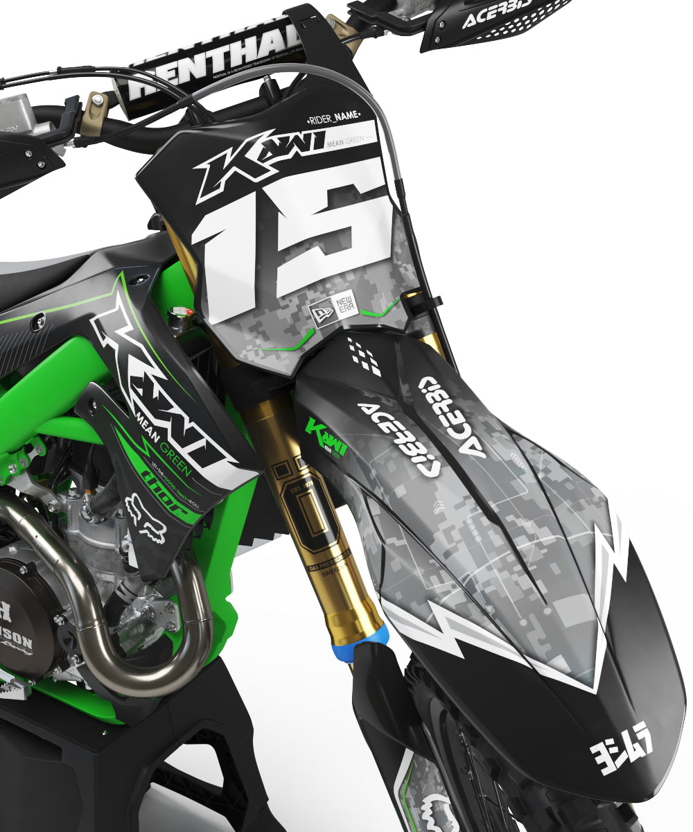 GRAPHICS KIT FOR KAWASAKI ''CYBERWAVE'' DESIGN